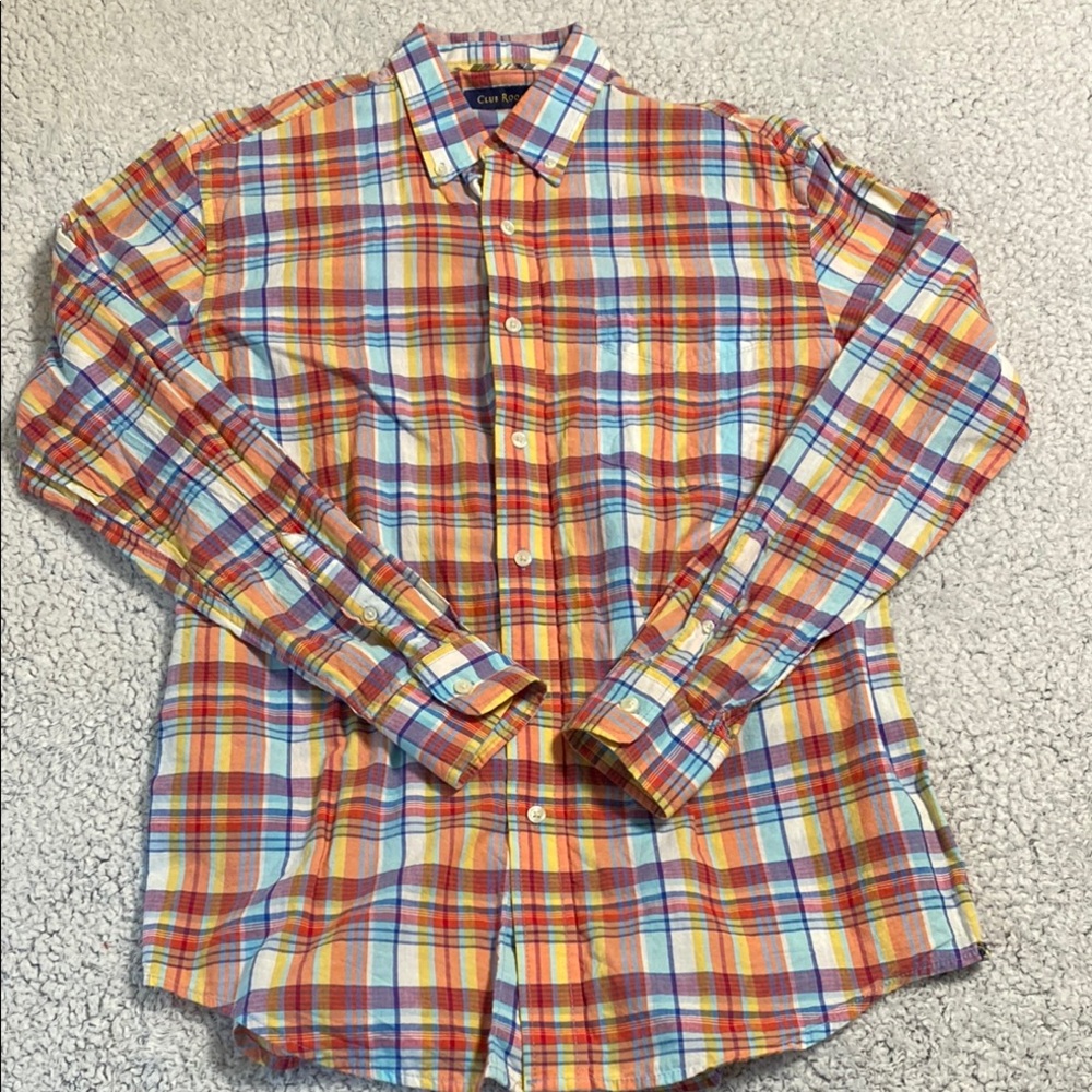Club Room Colorful Plaid Men's Shirt